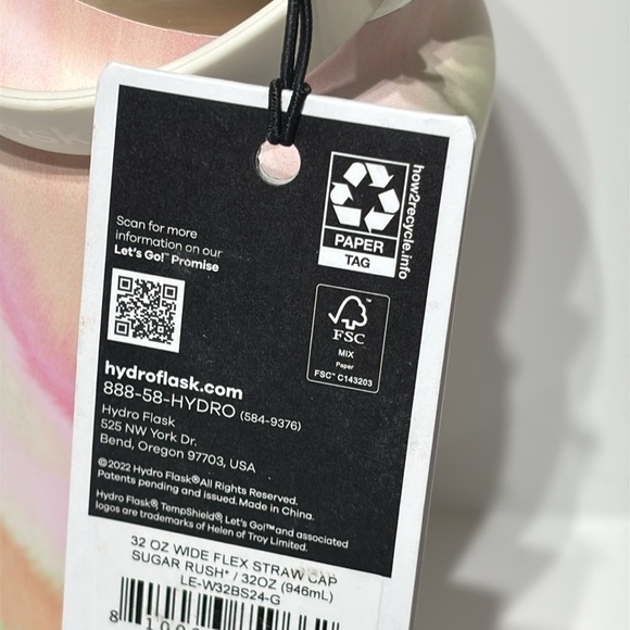 Hydro Flask LIMITED EDITION Wide Flex Straw Cap 32 oz. in Sugar Rush - Picture 15 of 16